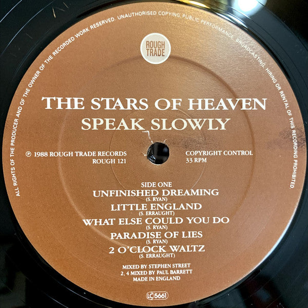 The Stars Of Heaven : Speak Slowly (LP, Album)