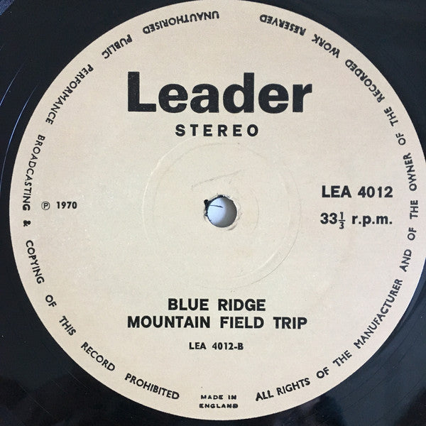 Various : Blue Ridge Mountain Field Trip (LP, Album, Bei)
