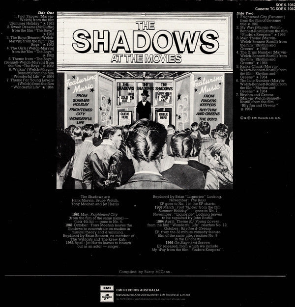 The Shadows : The Shadows At The Movies (LP, Comp)