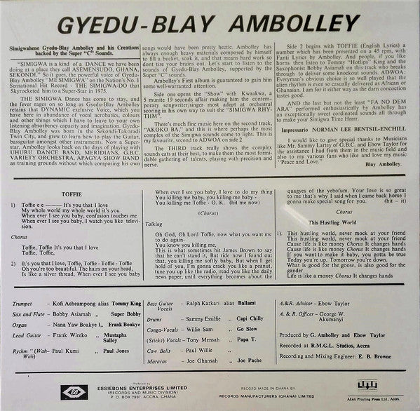 Gyedu-Blay Ambolley* : Simigwa (LP, Album, RE)