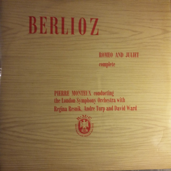 Hector Berlioz / Pierre Monteux Conducting The London Symphony Orchestra With Regina Resnik, Andre Turp And David Ward (7) : Romeo And Juliet Complete (2xLP, Album, Club, Gat)