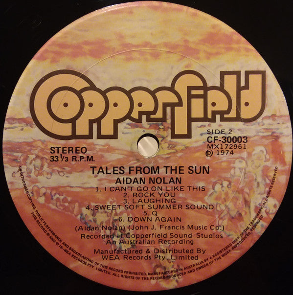 Aidan Nolan : Tales From The Sun (LP, Album)