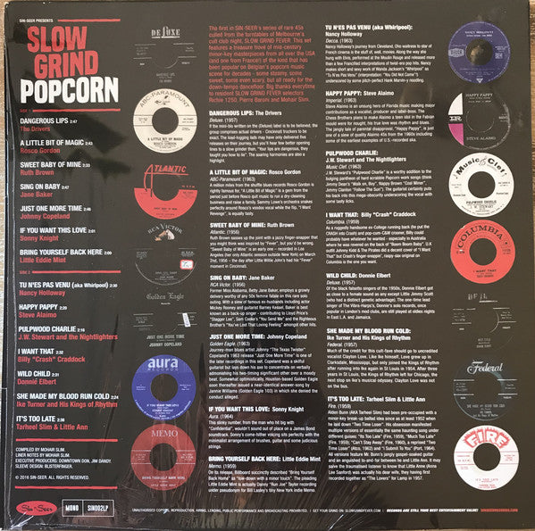 Various : Slow Grind Popcorn (LP, Comp, Mono)