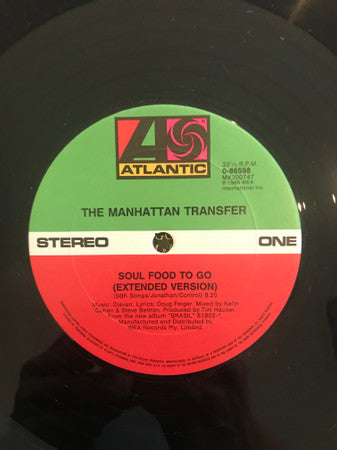 The Manhattan Transfer : Soul Food To Go (12", Single)
