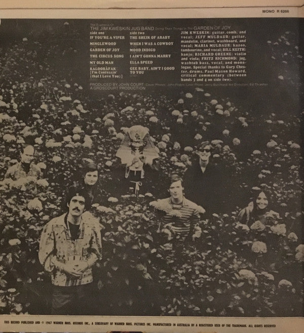 Jim Kweskin & The Jug Band : Garden Of Joy (LP, Album, Mono)