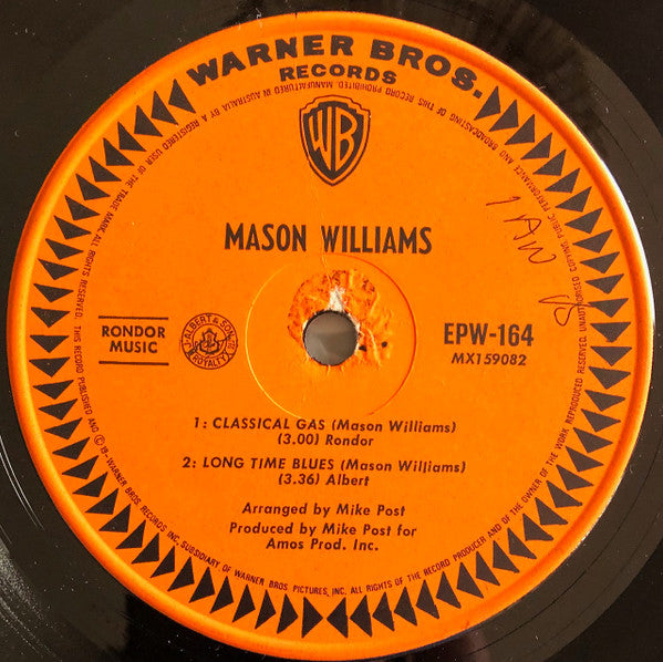 Mason Williams : Classical Gas (7", EP)