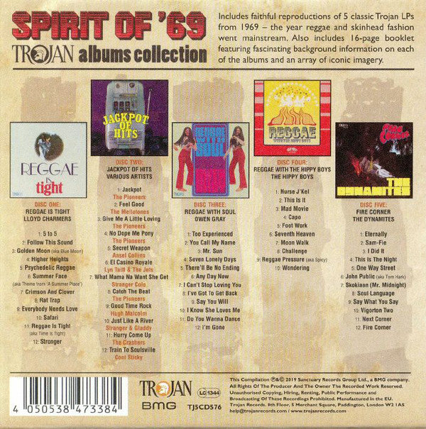 Various : Spirit Of '69: Trojan Albums Collection (5xCD, Album, Comp)