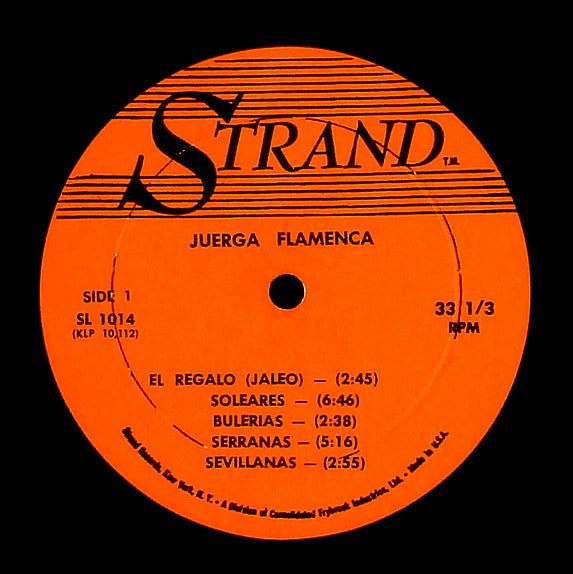 The Wandering Gypsies : Juerga Flamenca (LP, Album, Mono)
