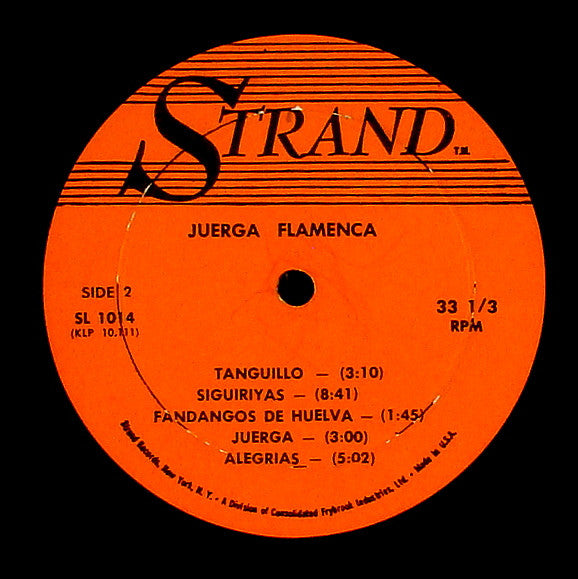 The Wandering Gypsies : Juerga Flamenca (LP, Album, Mono)