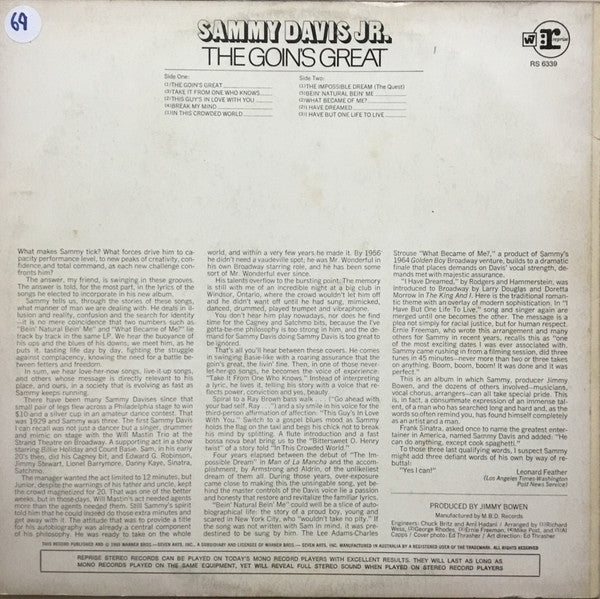 Sammy Davis Jr. : The Goin's Great (LP)