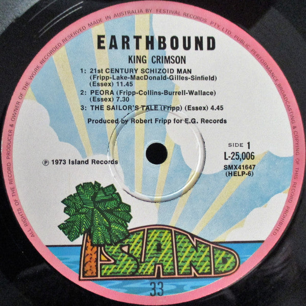 King Crimson : Earthbound (LP, Album)
