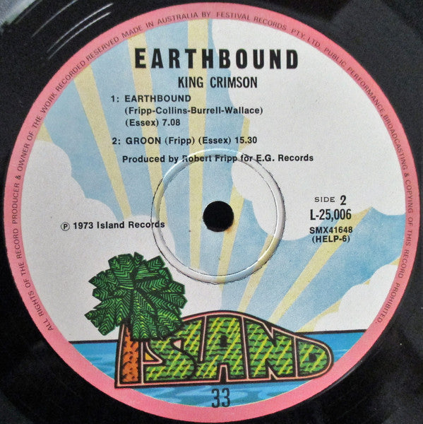 King Crimson : Earthbound (LP, Album)