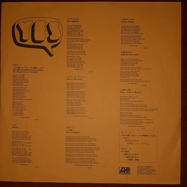 Yes : Time And A Word (LP, Album)