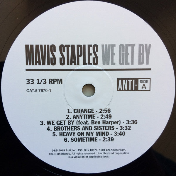 Mavis Staples : We Get By (LP, Album, 180)