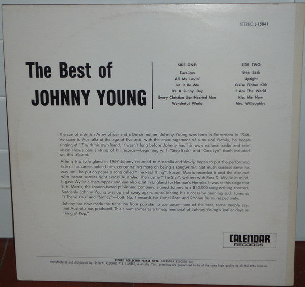 Johnny Young : The Best Of Johnny Young (LP, Comp)