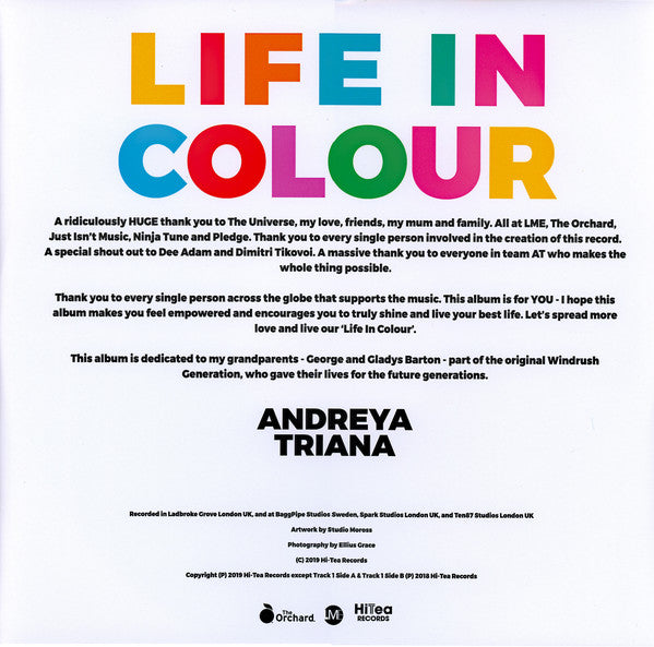 Andreya Triana : Life In Colour (LP, Album, Ltd, Blu)