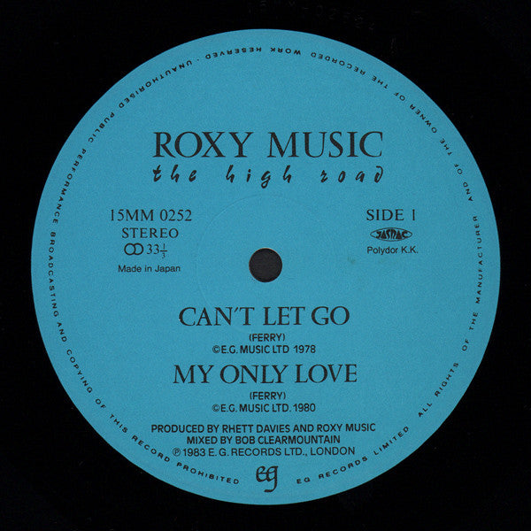 Roxy Music : The High Road (12", MiniAlbum)
