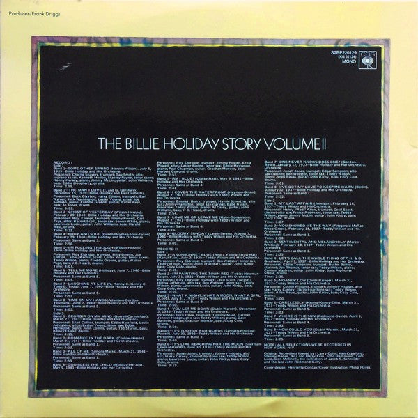 Billie Holiday : The Billie Holiday Story Volume II (2xLP, Album, Comp, Mono, Gat)