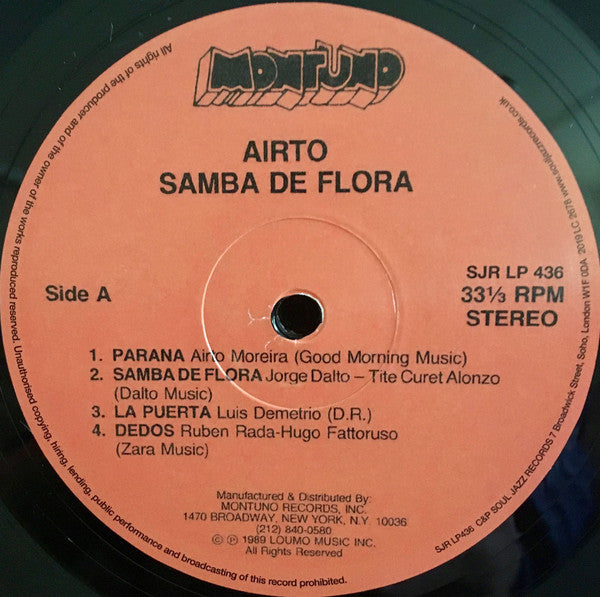 Airto Moreira : Samba De Flora (LP, Album, Ltd, RE)