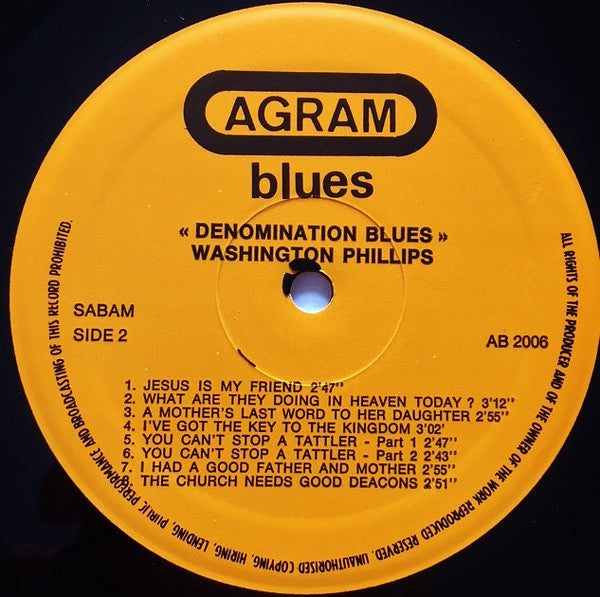 Washington Phillips : Denomination Blues (LP, Comp, RM)