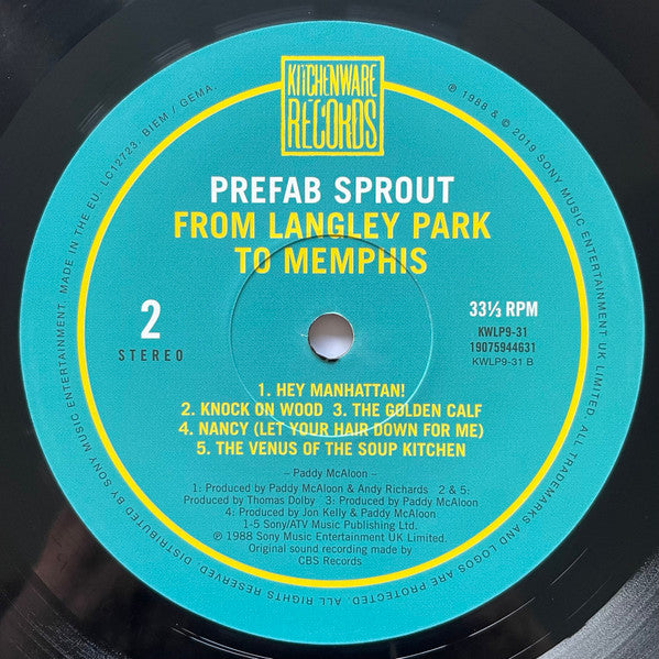 Prefab Sprout : From Langley Park To Memphis (LP, Album, RE, RM, 180)