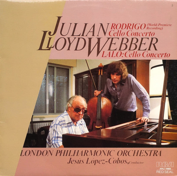 Julian Lloyd Webber, London Philharmonic Orchestra, Jesús López-Cobos : Rodrigo Cello Concerto / Lalo Cello Concerto (LP)