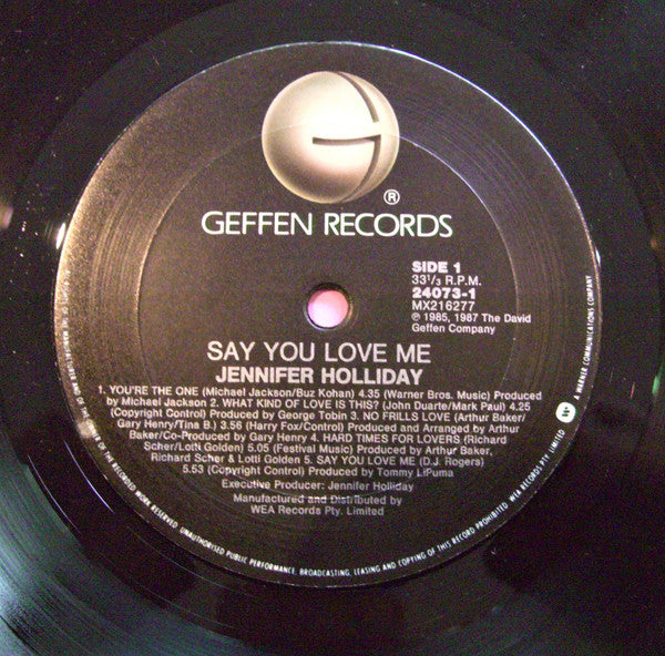 Jennifer Holliday : Say You Love Me (LP, Album)