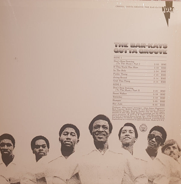 Bar-Kays : Gotta Groove (LP, Album, RE, 180)
