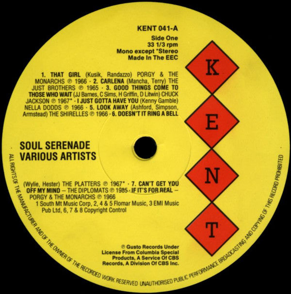 Various : Soul Serenade (LP, Comp, Mono)