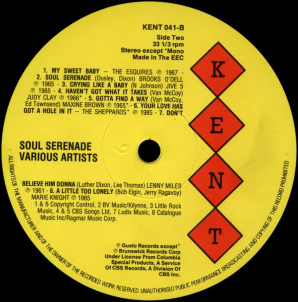 Various : Soul Serenade (LP, Comp, Mono)