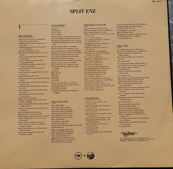 Split Enz : Time And Tide (LP, Album)