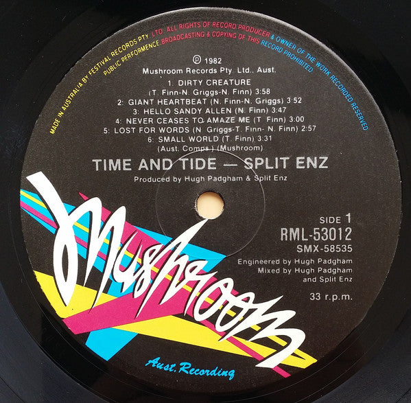 Split Enz : Time And Tide (LP, Album)