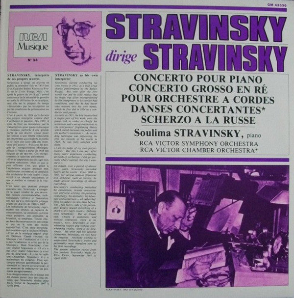 Igor Stravinsky, Soulima Stravinsky, RCA Victor Symphony Orchestra, RCA Victor Chamber Orchestra : Stravinsky dirige Stravinsky (LP, Comp, Mono)