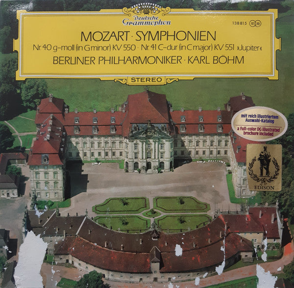 Wolfgang Amadeus Mozart, Berliner Philharmoniker · Karl Böhm : Symphonien Nr. 40 G-Moll (In G Minor) KV 550 · Nr. 41 C-dur (In C Major) KV 551 »Jupiter« (LP, Gat)