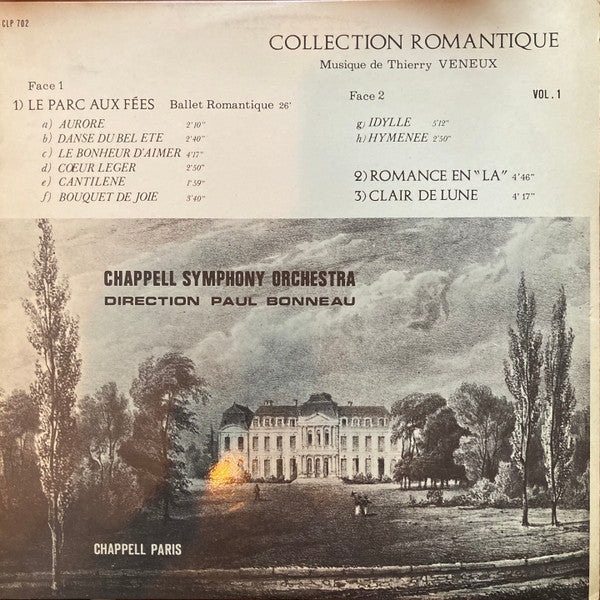 Thierry Veneux, Chappell Symphony Orchestra, Paul Bonneau : Collection Romantique (LP, Album, Promo)