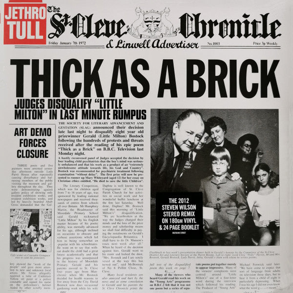 Jethro Tull : Thick As A Brick (LP, Album, RE, 180)