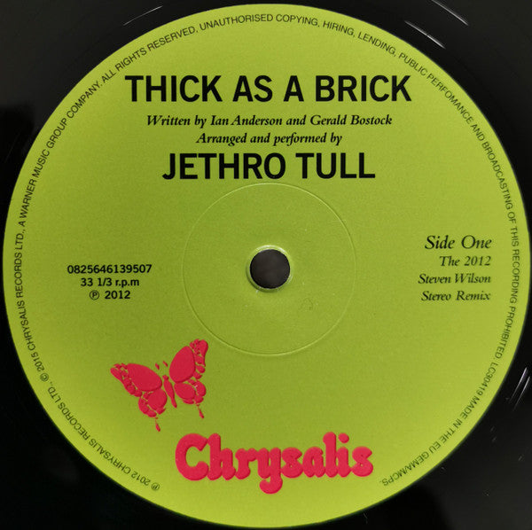 Jethro Tull : Thick As A Brick (LP, Album, RE, 180)