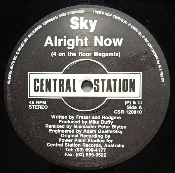 Sky (16) : Alright Now (12")