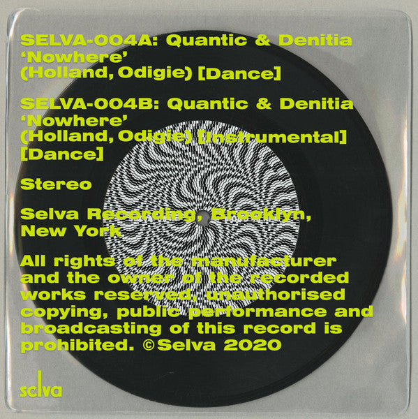 Quantic & Denitia Odigie : Nowhere (7", Single, Mono, Ltd)