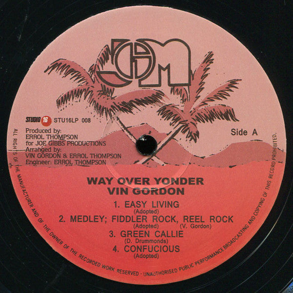 Vin Gordon : Way Over Yonder (LP, Album, RE)