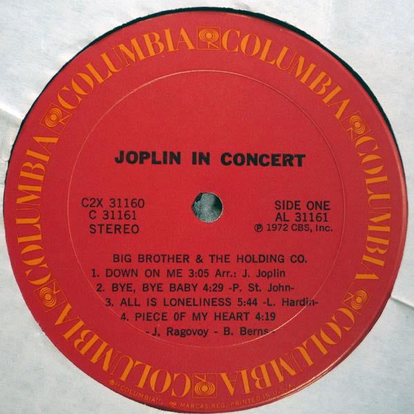 Janis Joplin : In Concert (2xLP, Album, Gat)