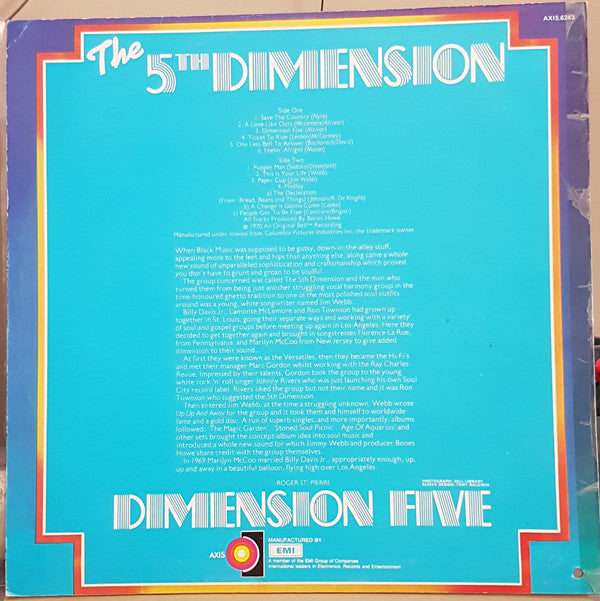 The Fifth Dimension : Dimension Five (LP, Comp, RE)