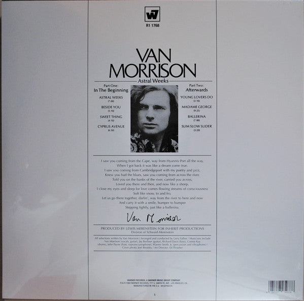 Van Morrison : Astral Weeks (LP, Album, RP, 180)