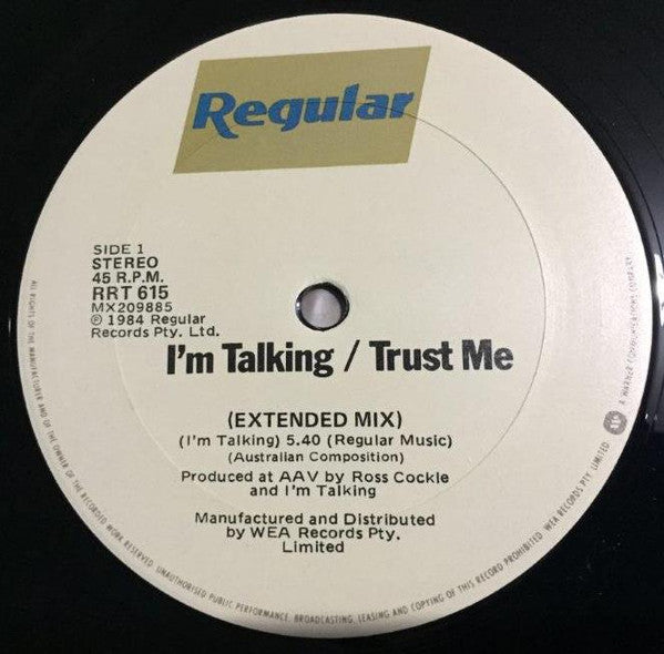 I'm Talking : Trust Me (12", Single)