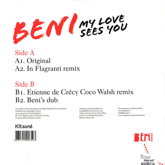 Beni* : My Love Sees You (12")