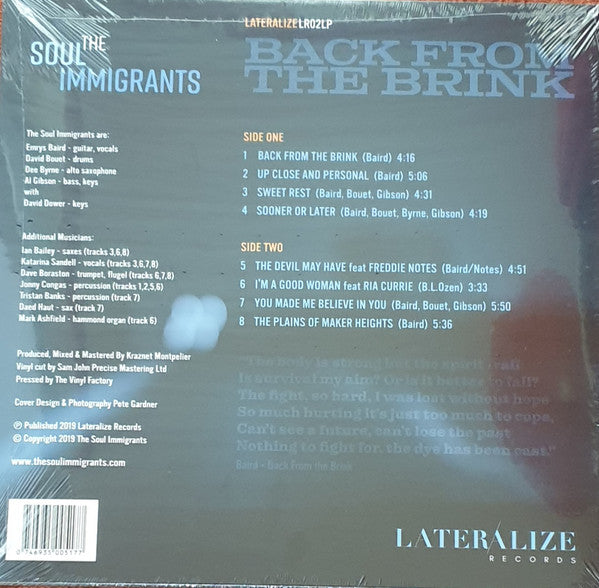 Soul Immigrants : Back From The Brink (LP)