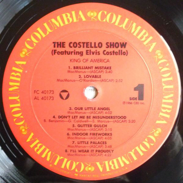 Elvis Costello Featuring The Attractions And Confederates* : King Of America (LP, Album, Pit)
