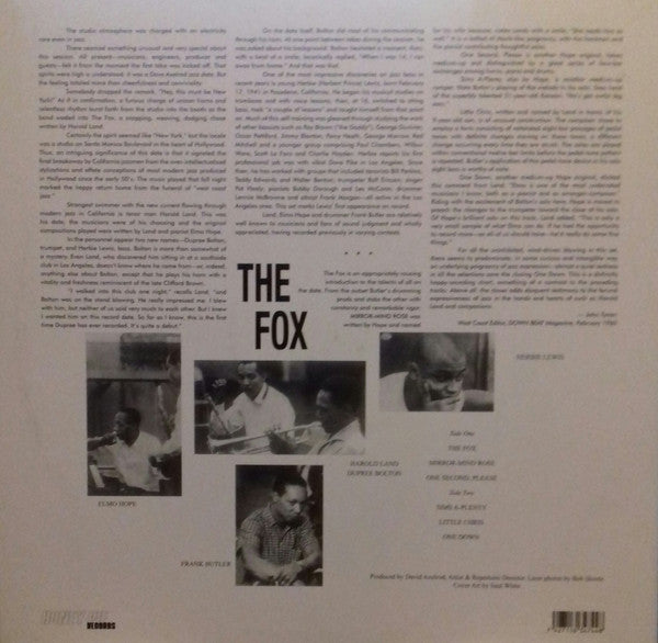 Harold Land Quintet : The Fox (LP, Album, RE)