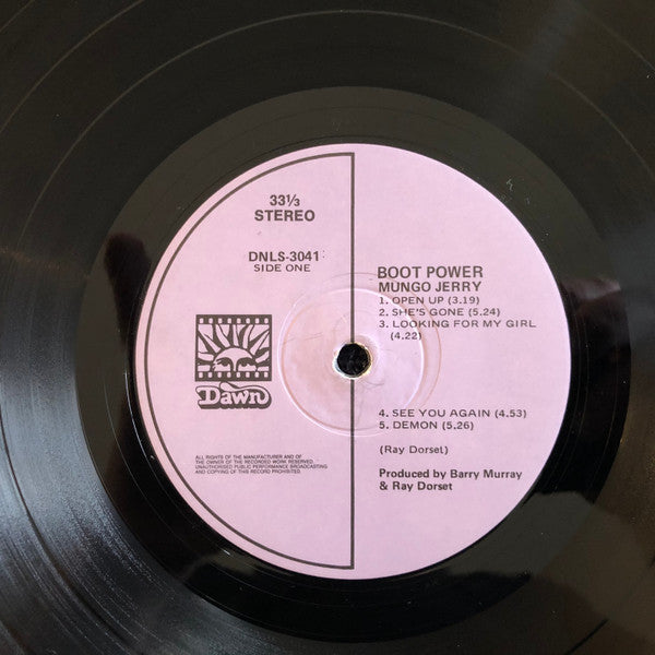 Mungo Jerry : Boot Power (LP, Album, Gat)