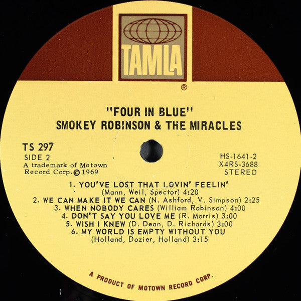 Smokey Robinson And The Miracles* : Four In Blue (LP, Album, Ind)